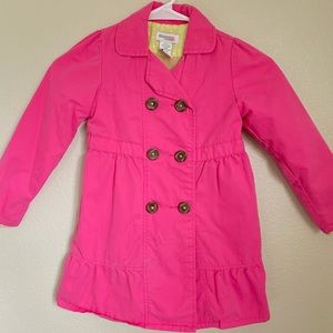 Little girls, Pink double button pea coat